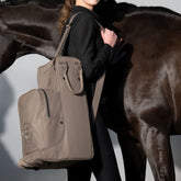 Eskadron Platinum 25 Faux Leather Boot & Hat Bag in Smoky Taupe